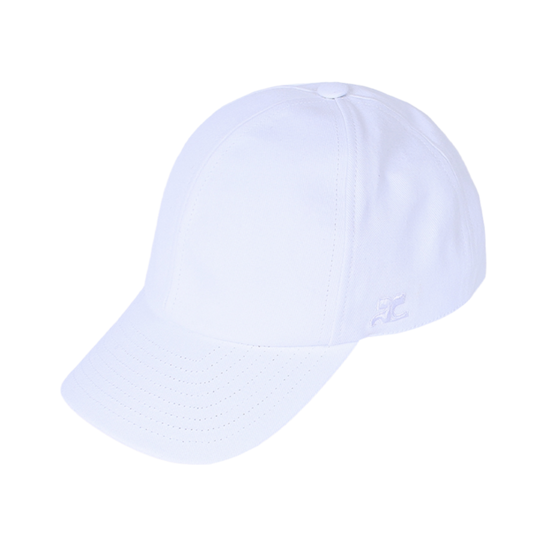 124ACT033C000240001 Courreges Signature AC Cotton Cap White