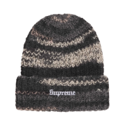 Supreme Space Dye Stripe Beanie Black - 24FW