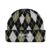 Supreme Argyle Cashmere Beanie Black - 21FW