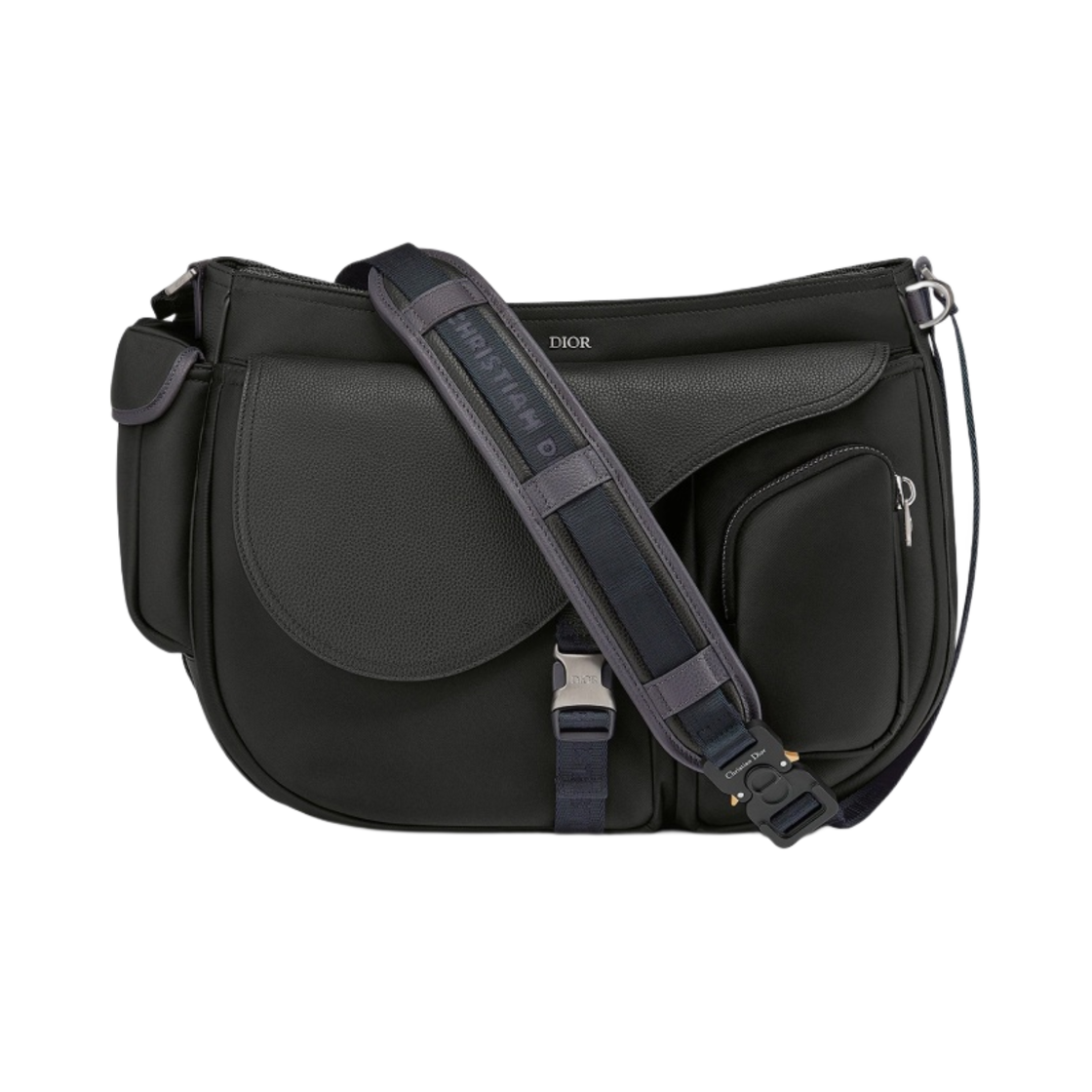 디올 x 사카이 새들 소프트백 블랙(Dior x Sacai Saddle Soft Bag Black) - 1