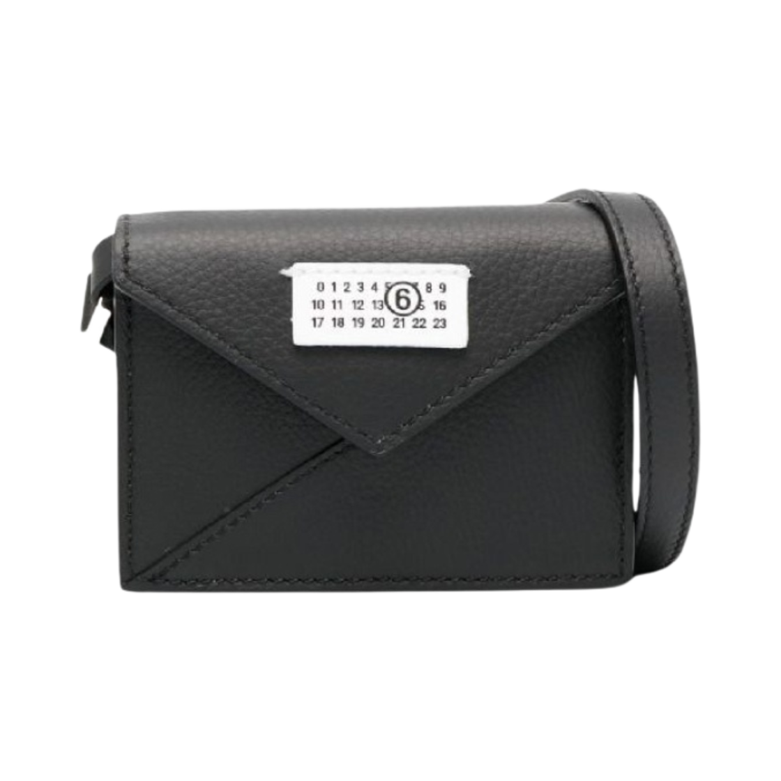 SB6ZI0006P5691T8013 MM6 Maison Margiela Numbers Logo Patch Mini Crossbody Bag Black