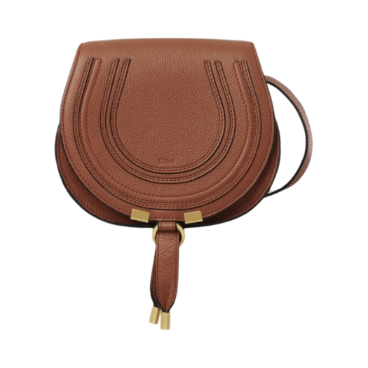 Chloe Marcie Small Saddle Bag Tan