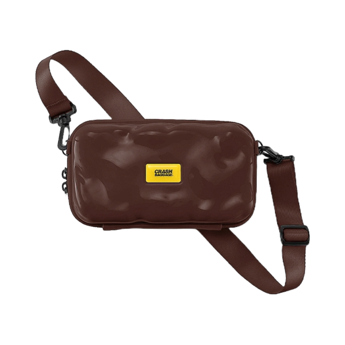 크래쉬배기지 미니 아이콘 톤온톤 크로스백 초콜렛(CRASH BAGGAGE Mini Icon Tone-on-tone Crossbag Chocolate)