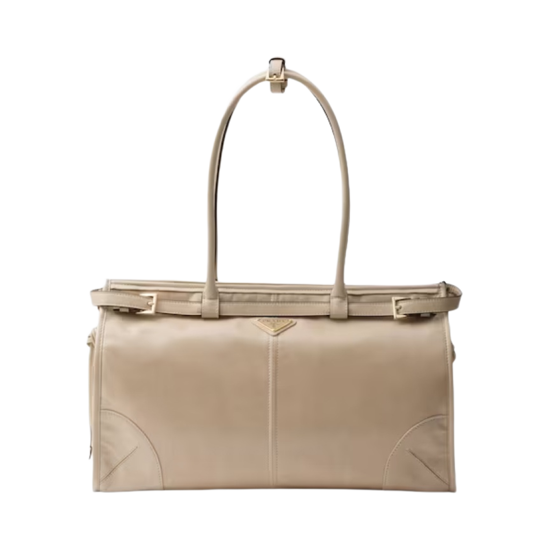 프라다 라지 레더 핸드백 트레버틴(Prada Large Leather Handbag Travertine) - 1