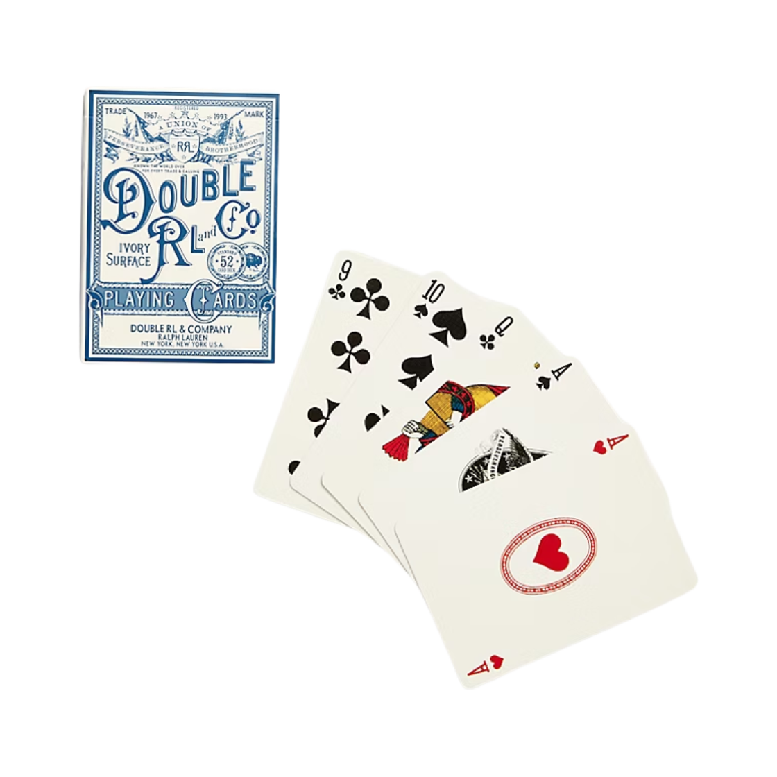 HMRRHSAH5720004101 Double RL Playing Cards Cream Brown