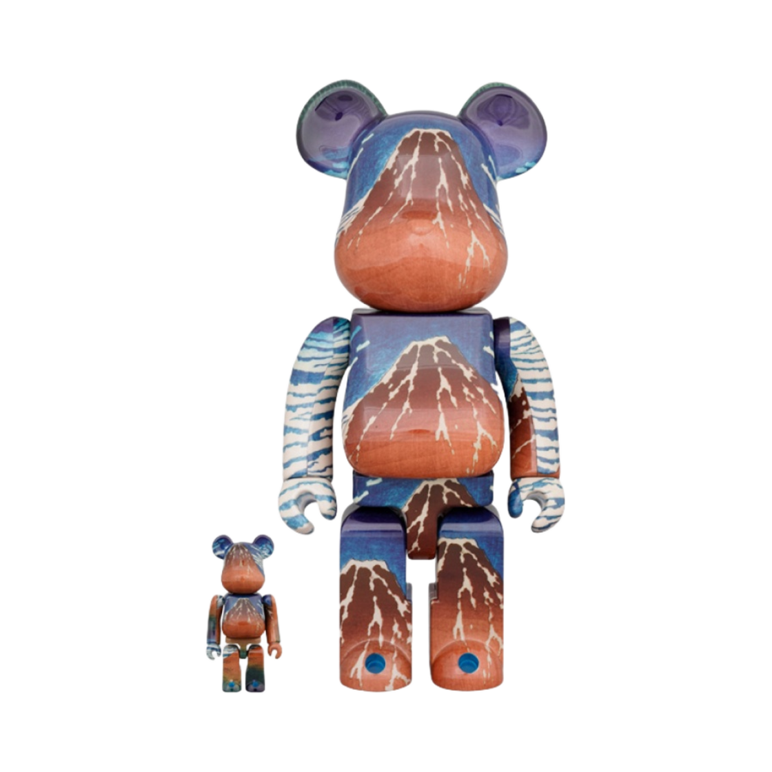 베어브릭 x 가쓰시카 호쿠사이 토미타케 36경, 파인 윈드, 클리어 모닝 100% & 400% 세트(Bearbrick x Katsushika Hokusai Thirty-six Views of Tomitake, Fine Wind, Clear Morning 100% & 400% Set)