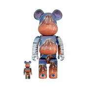 Bearbrick x Katsushika Hokusai Thirty-six Views of Tomitake, Fine Wind, Clear Morning 100% & 400% Set