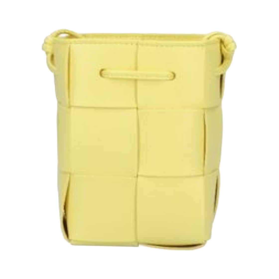 680217VCQC47421 Bottega Veneta Mini Leather Cassette Bucket Bag Sherbert