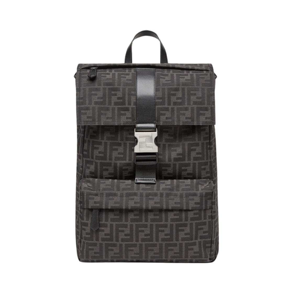펜디 펜디니스 FF 패브릭 미디움 백팩 블랙(Fendi Fendiness FF Fabric Medium Backpack Black) - 1