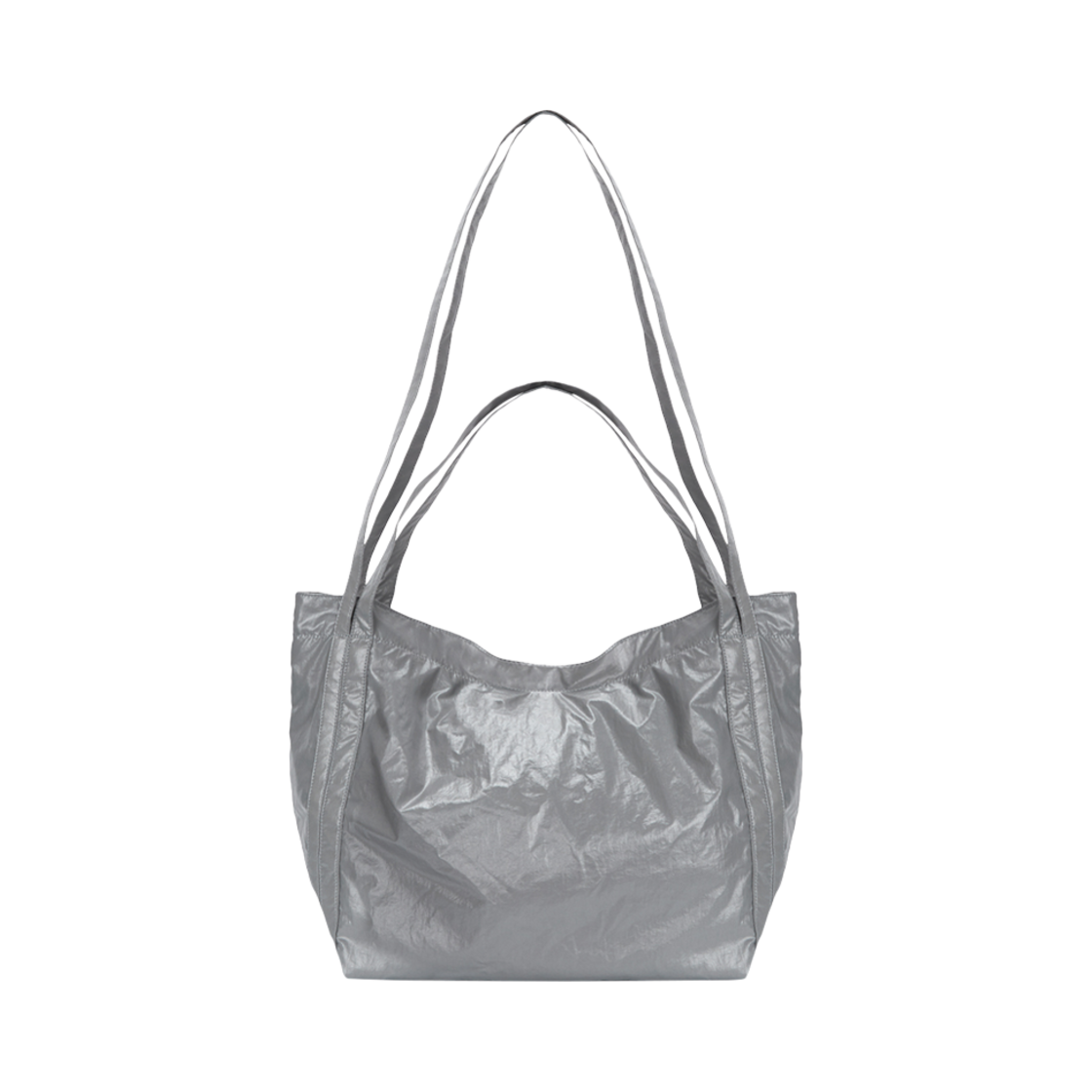 마뗑킴 글로시 투 웨이 빅 백 그레이(Matin Kim Glossy Two Way Big Bag Grey) - 2