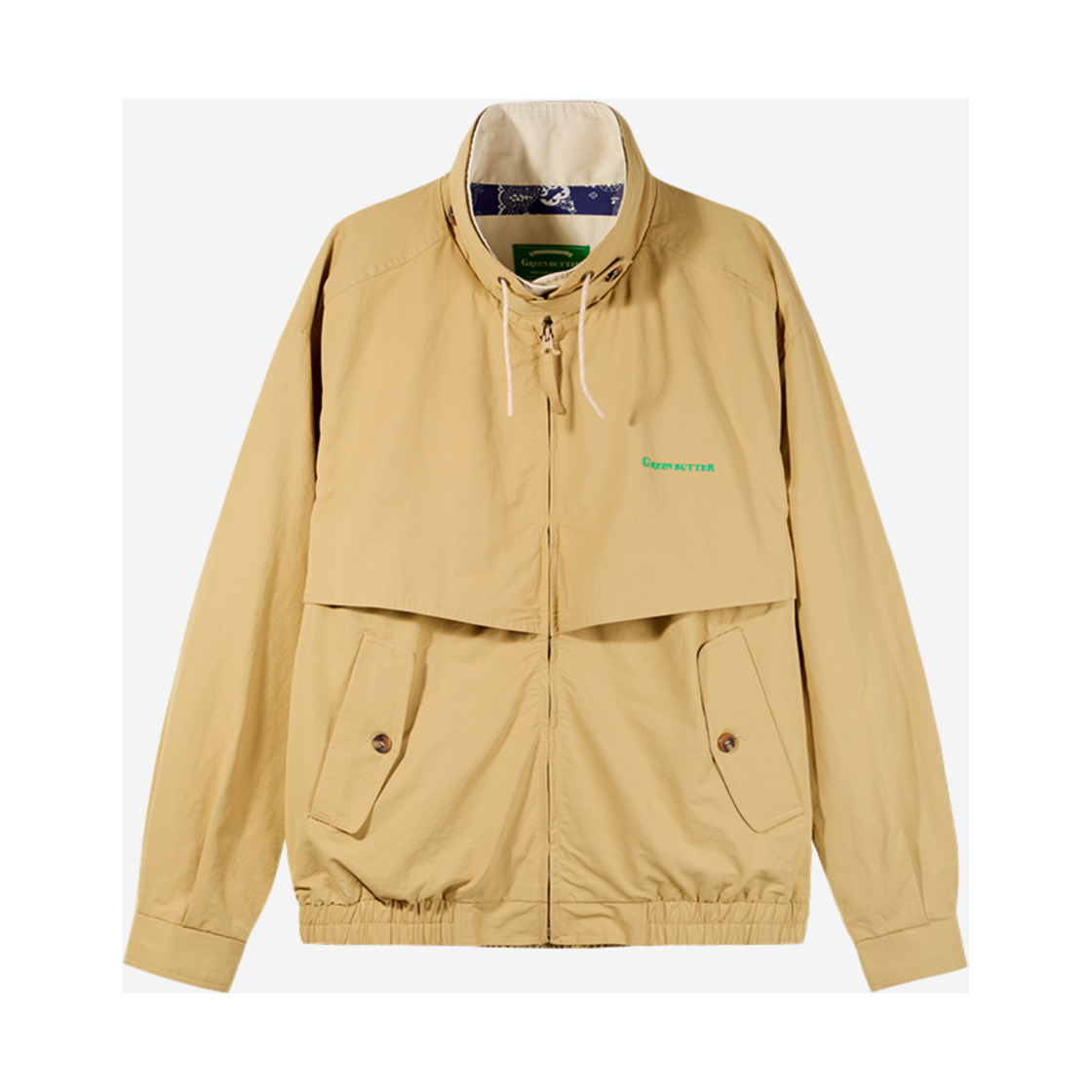 그린버터 코튼 레이어드 트러커 자켓 베이지(Greenbutter Cotton Layered Trucker Jacket Beige)