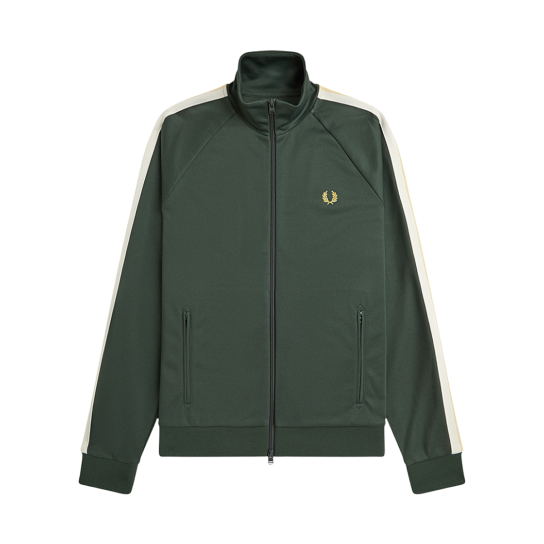 AFPM2519045-X89 Fred Perry Two Colour Tape Track Jacket Court Green
