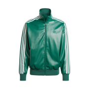 Adidas Faux Leather Adicolor 3S Loose Firebird Tracksuit Jacket Collegiate Green - KR Sizing