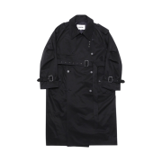Haleine Belted Oversized Trench Coat Black