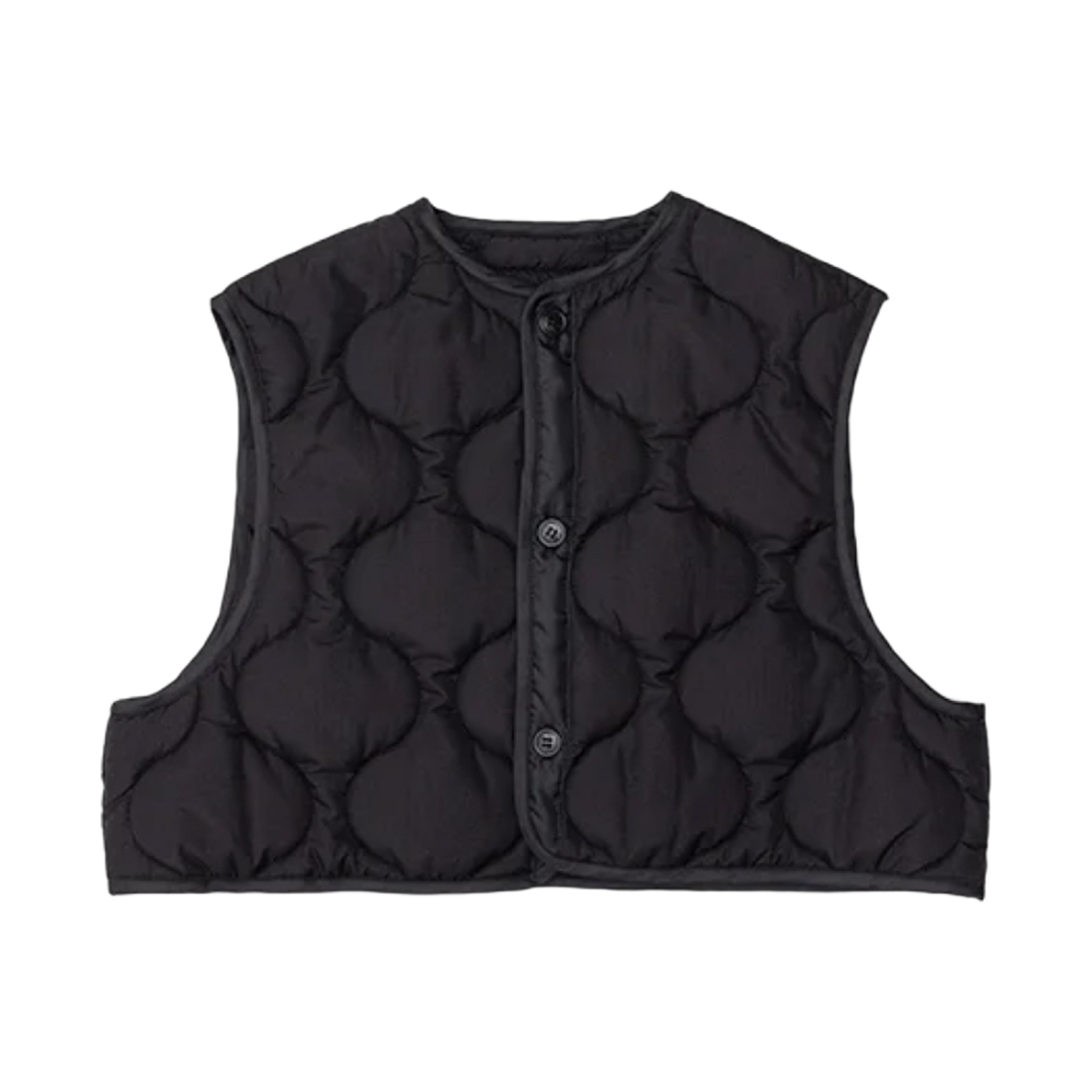 하이크 퀼티드 크롭 베스트 블랙(Hyke Quilted Cropped Vest Black)