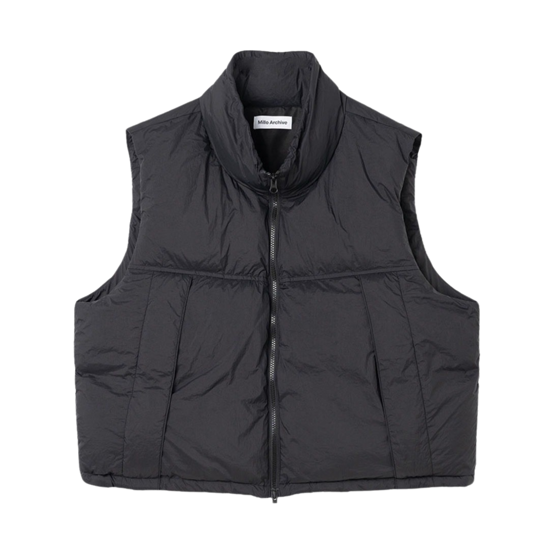 밀로 아카이브 크롭 오버 베스트 블랙