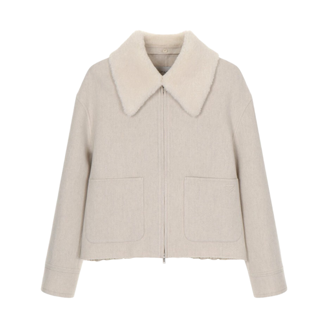 (W) 온앤온 퍼 칼라 핸드메이드 점퍼 에크루 베이지((W) On&On Fur Collar Handmade Jumper Ecru Beige)