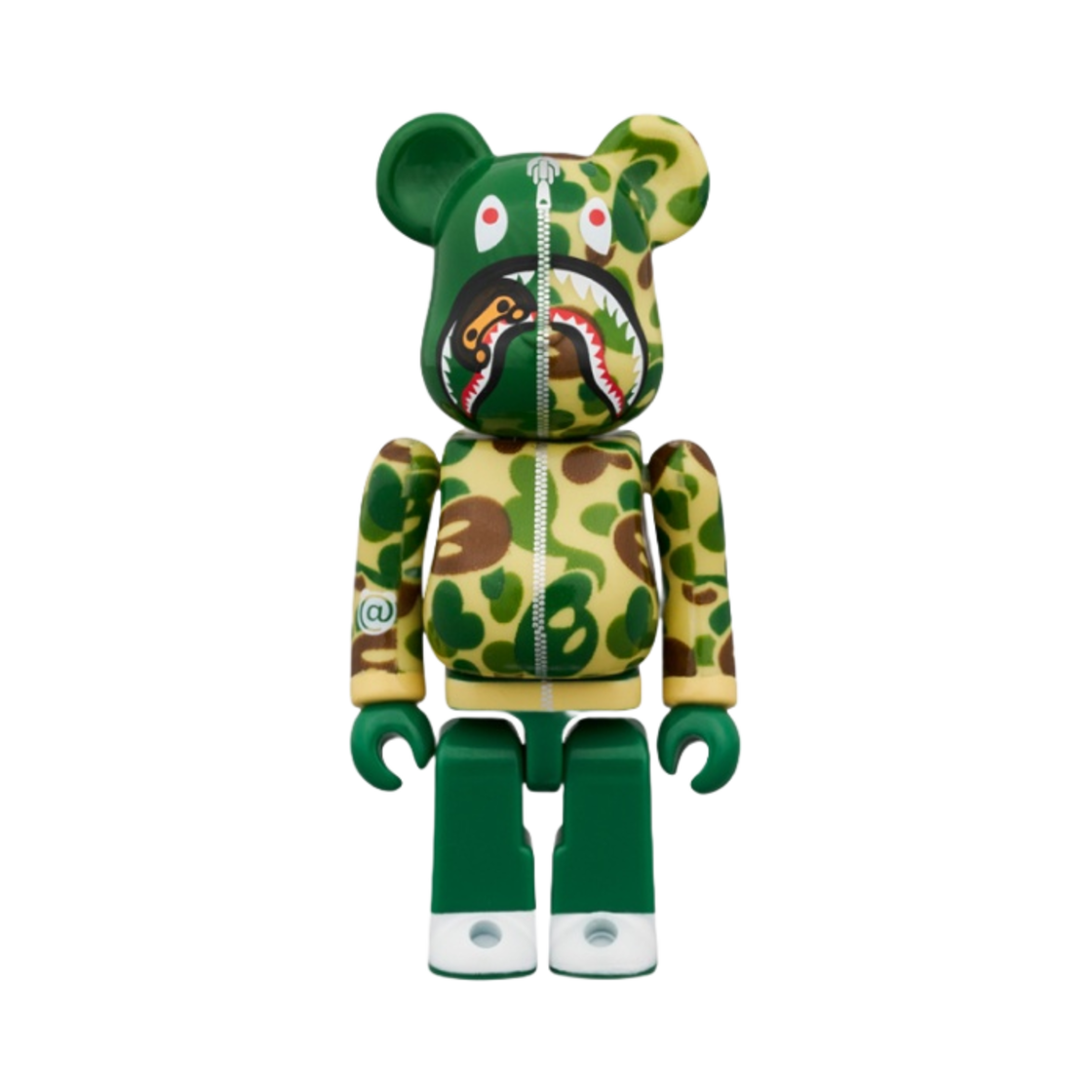 베어브릭 x 베이프 베이비 마일로 카모 샤크 100% & 400% 세트 그린(Bearbrick x BAPE Baby Milo Camo Shark 100% & 400% Set Green) - 3