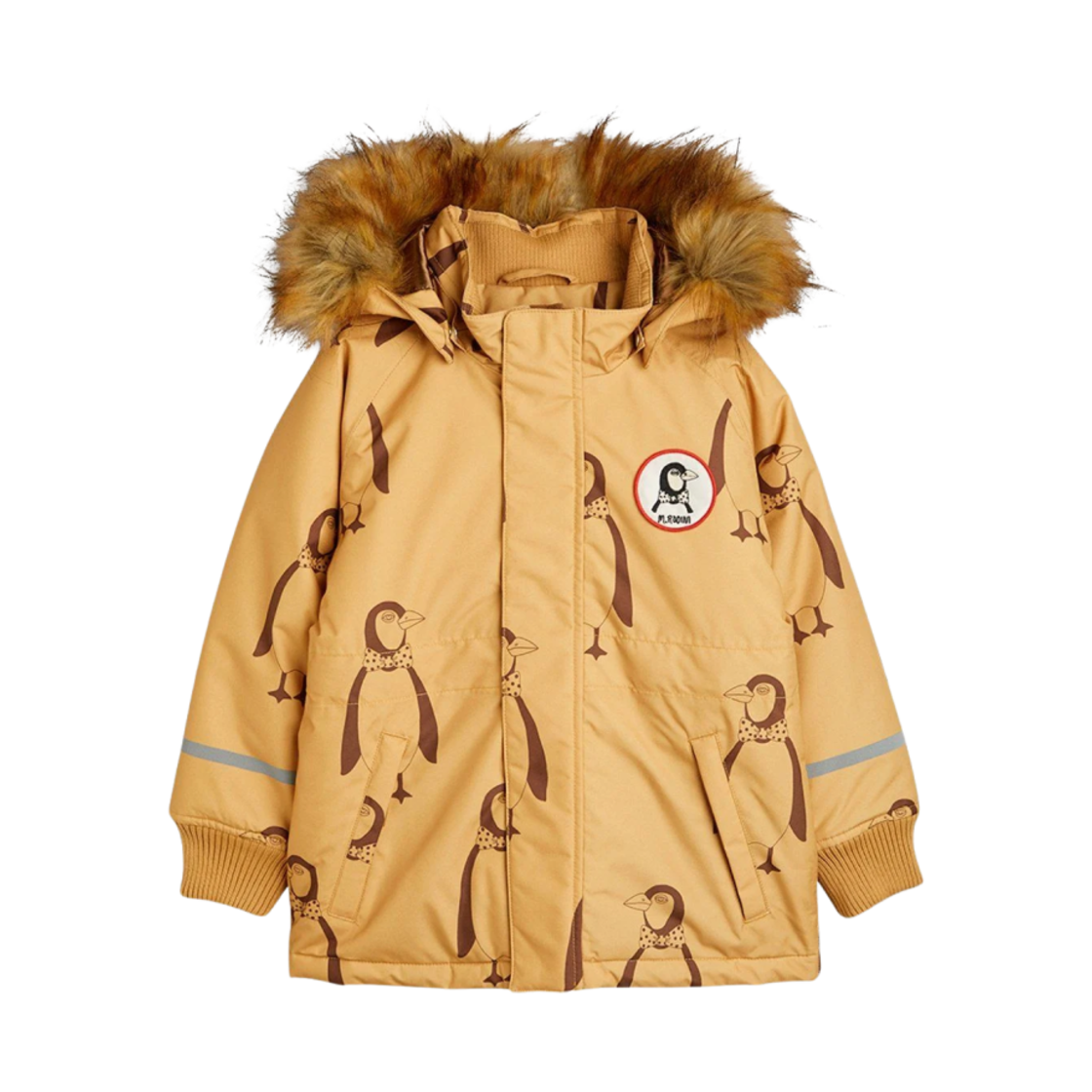 (키즈) 미니 로디니 펭귄 K2 파카 베이지((Kids) Mini Rodini Penguin K2 Parka Beige)