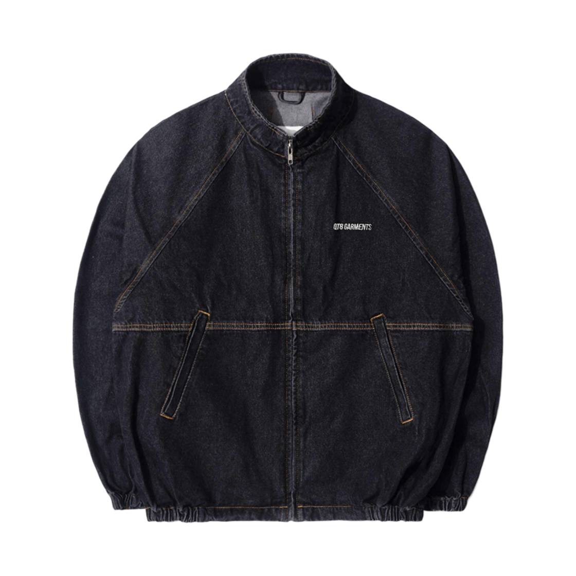큐티에잇 가먼츠 데님 래글런 자켓 블랙(QT8 GARMENTS Denim Raglan Jacket Black)