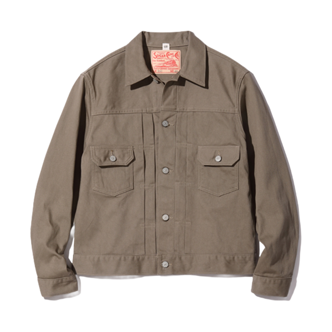 SC15290 Sugar Cane 11 oz. Cotton Pique Jacket 1953 Model Khaki