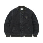 Thisisneverthat x Grateful Dead Lightning Denim Varsity Jacket Black