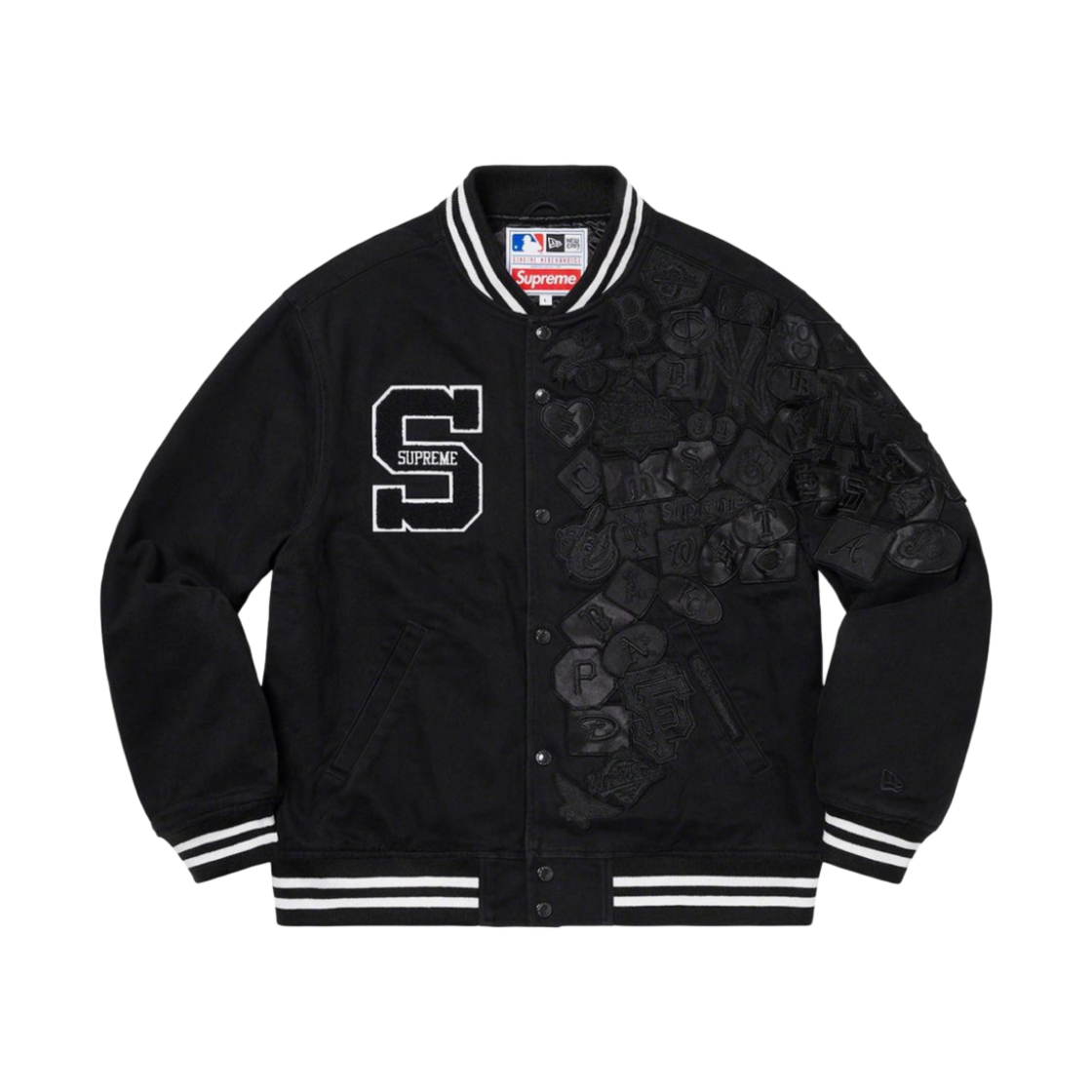 슈프림 뉴에라 MLB 바시티 자켓 블랙 - 20SS(Supreme New Era MLB Varsity Jacket Black - 20SS)