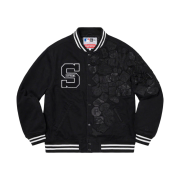 Supreme New Era MLB Varsity Jacket Black - 20SS