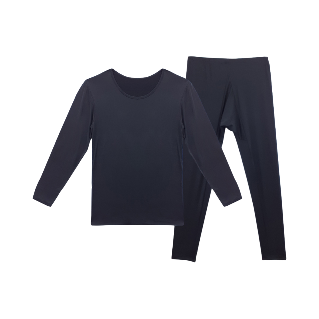 A-VST-BK-M Aone Thermal Fleece Top And Bottom Set Black