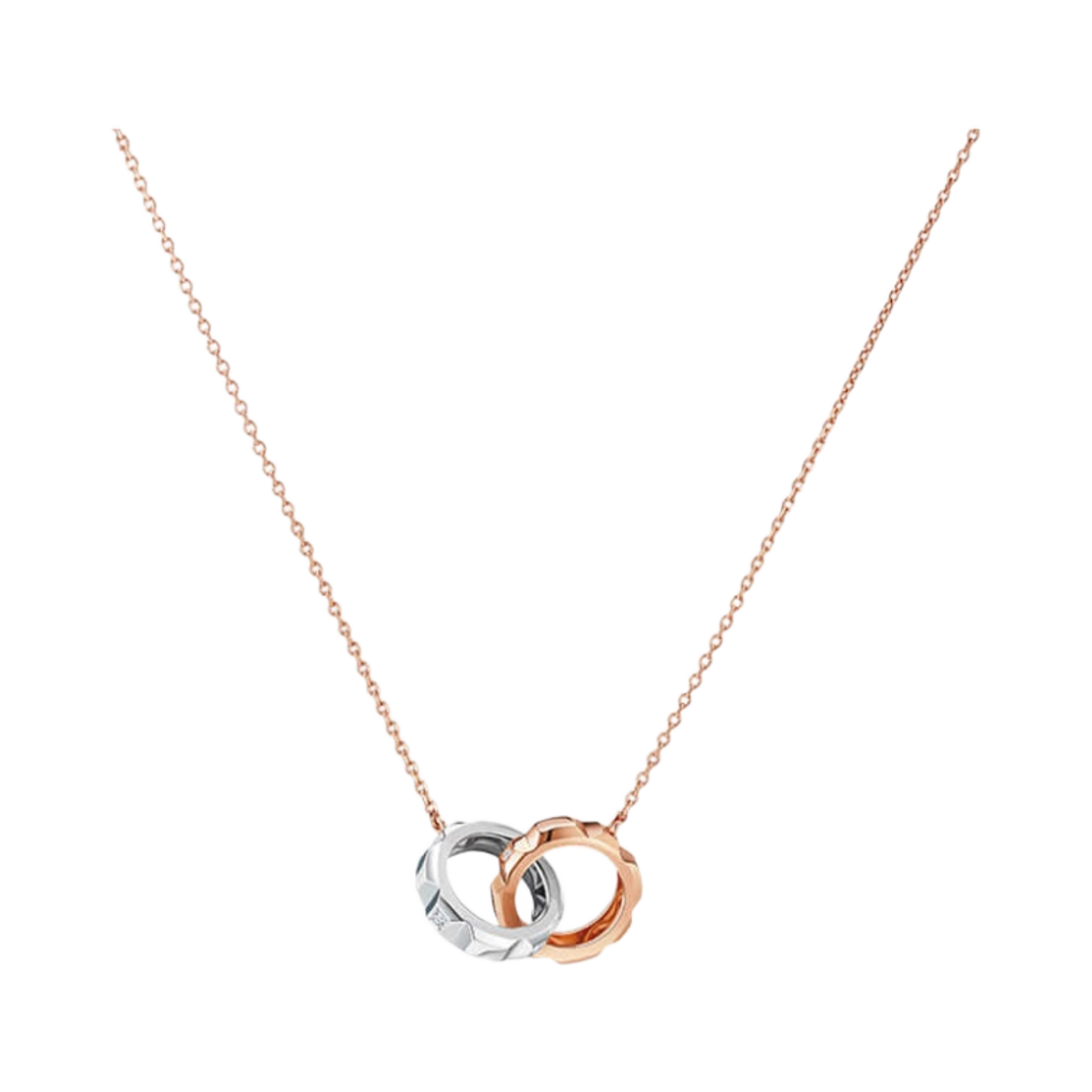 골든 듀 리에또 WP 링크 네클리스 화이트 & 핑크 골드(Golden Dew Rietho WP Link Necklace White & Pink Gold)