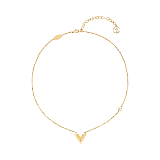 M00857 (W) Louis Vuitton Essential V Necklace Gold