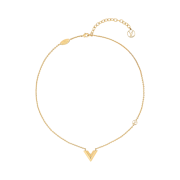 (W) Louis Vuitton Essential V Necklace Gold
