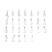 Stussy Alphabet Pendant Silver