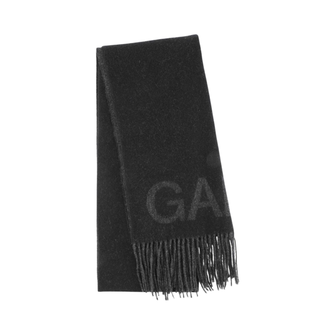 가니 프린지 로고 스카프 블랙(Ganni Fringe Logo Scarf Black)
