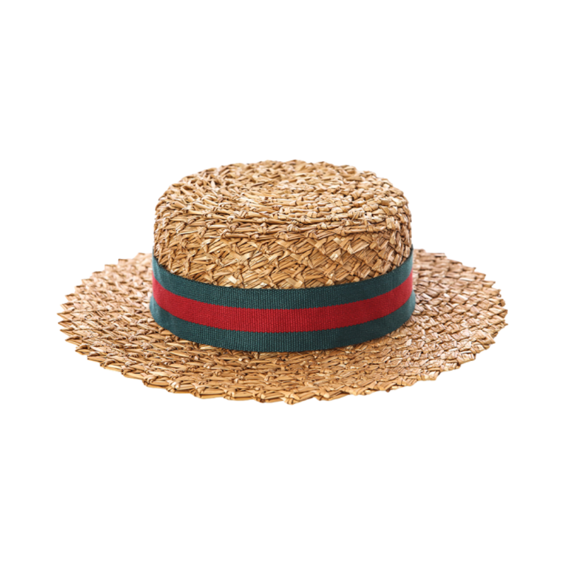 (키즈) 구찌 시그니쳐 리본 라피아 햇 베이지((Kids) Gucci Signature Ribbon Raffia Hat Beige) - 1