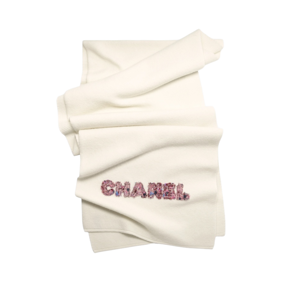 AA8602-B09239-10800 (W) Chanel Scarf Cashmere & Ivory - 대표 이미지 #1