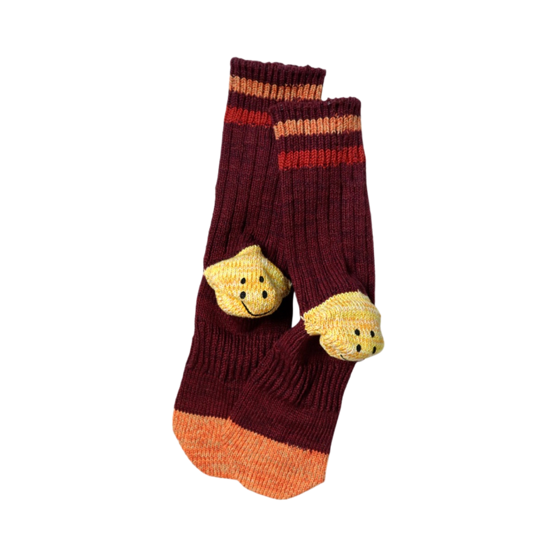 EK-1447/XS/XSA Kapital 60 Pieces Heather Ivy Rainbowy Happy Heel Hold Socks Enji
