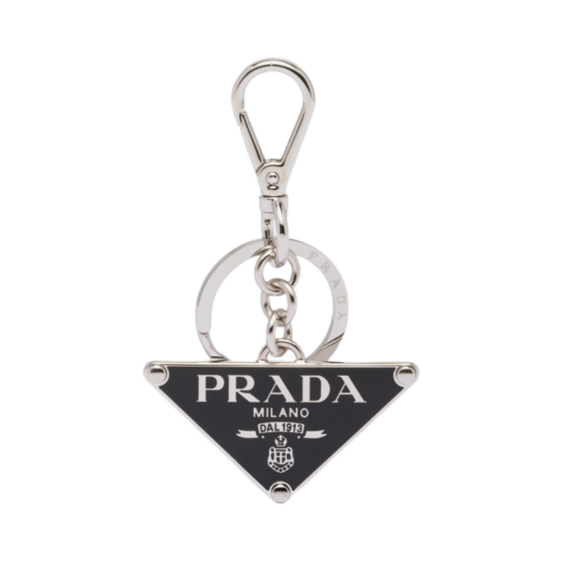 프라다 메탈 키체인 스틸 블랙(Prada Metal Keychain Steel Black) - 1