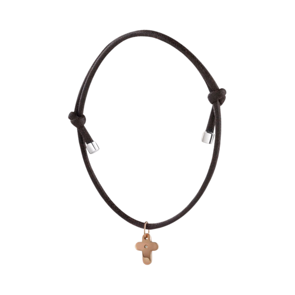 다미아니 마이 퍼스트 크로스 참 다이아몬드 브레이슬릿 핑크 골드(Damiani My First Cross Charm Diamond Bracelet Pink Gold)