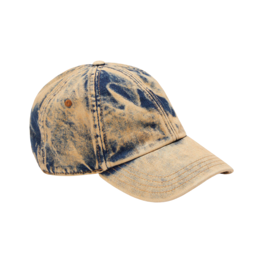 Diesel C-Sab Treated Denim Baseball Cap Beige Blue