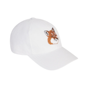 Maison Kitsune Large Fox Head Embroidered 6P Cap White - 21SS