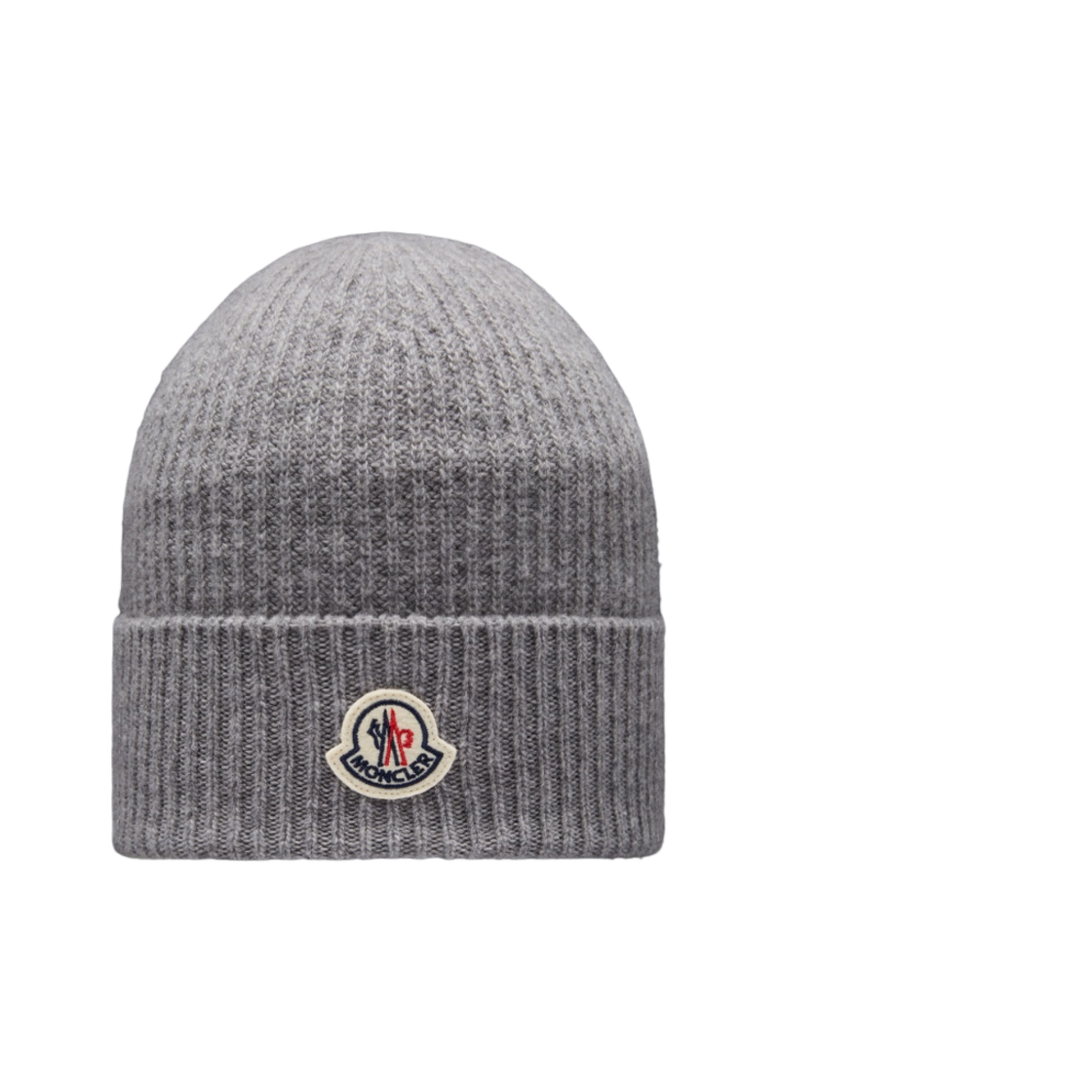 (W) 몽클레르 울 & 캐시미어 비니 미디움 그레이 멜란지 - 22FW((W) Moncler Wool & Cashmere Beanie Medium Grey Melange - 22FW) - 1