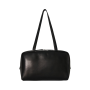 The Row Astra Leather Bowling Bag Black