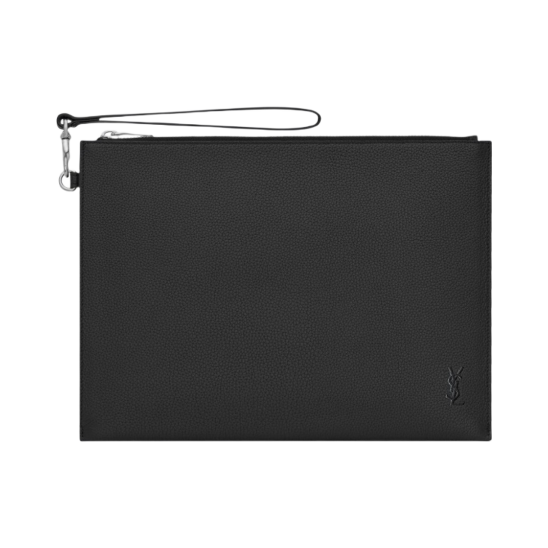 생로랑 카산드라 쉐도우 지퍼 태블릿 홀더 그레인 레더 블랙(Saint Laurent Cassandre Shadow Zipped Tablet Holder in Grained Leather Black) - 1