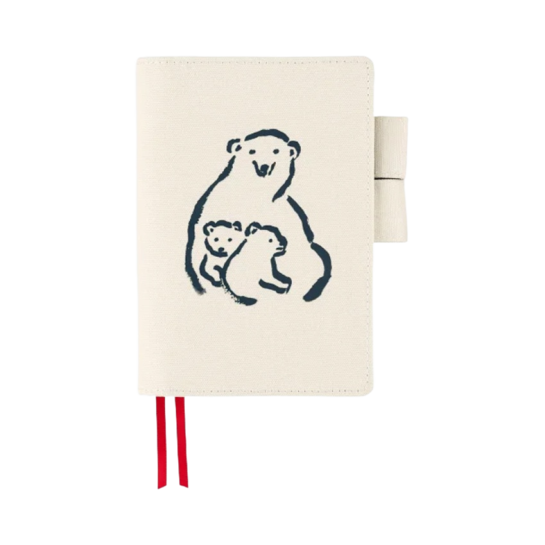 호보니치 테쵸 이즈미 시오카와 폴라 베어 텐더 하트 A6 커버(Hobonichi Techo Izumi Shiokawa Polar Bear Tender Heart A6 Cover)