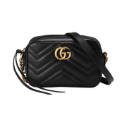 Gucci GG Marmont Zip Top Matelasse Mini Bag Black
