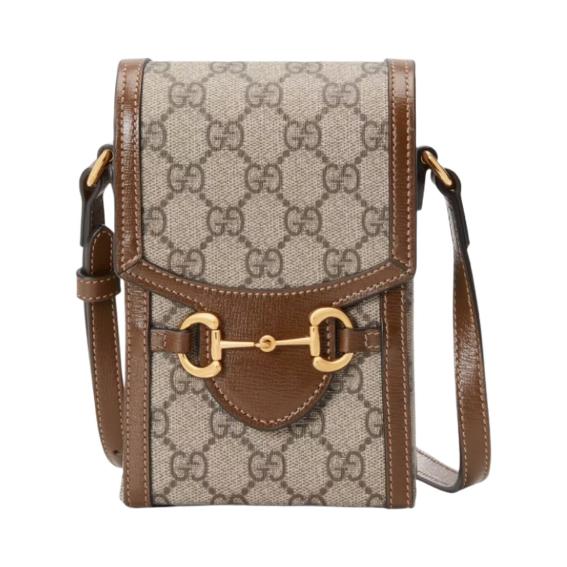 625615-92TCG-8563 Gucci Horsebit 1955 Mini Bag Beige Ebony