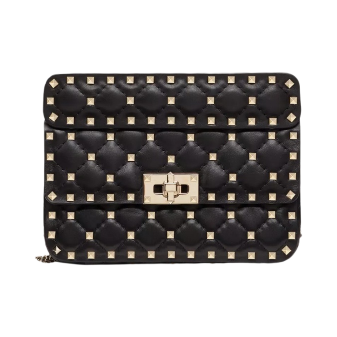 발렌티노 스몰 나파 락스터드 스파이크백 블랙