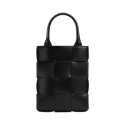 Bottega Veneta Mini Leather Cassette Tote Bag Black