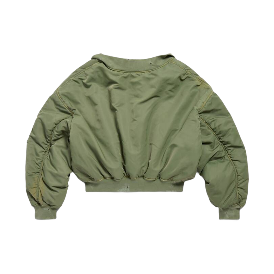 발렌시아가 오프 숄더 봄버 다크 그린 | Balenciaga | KREAM
